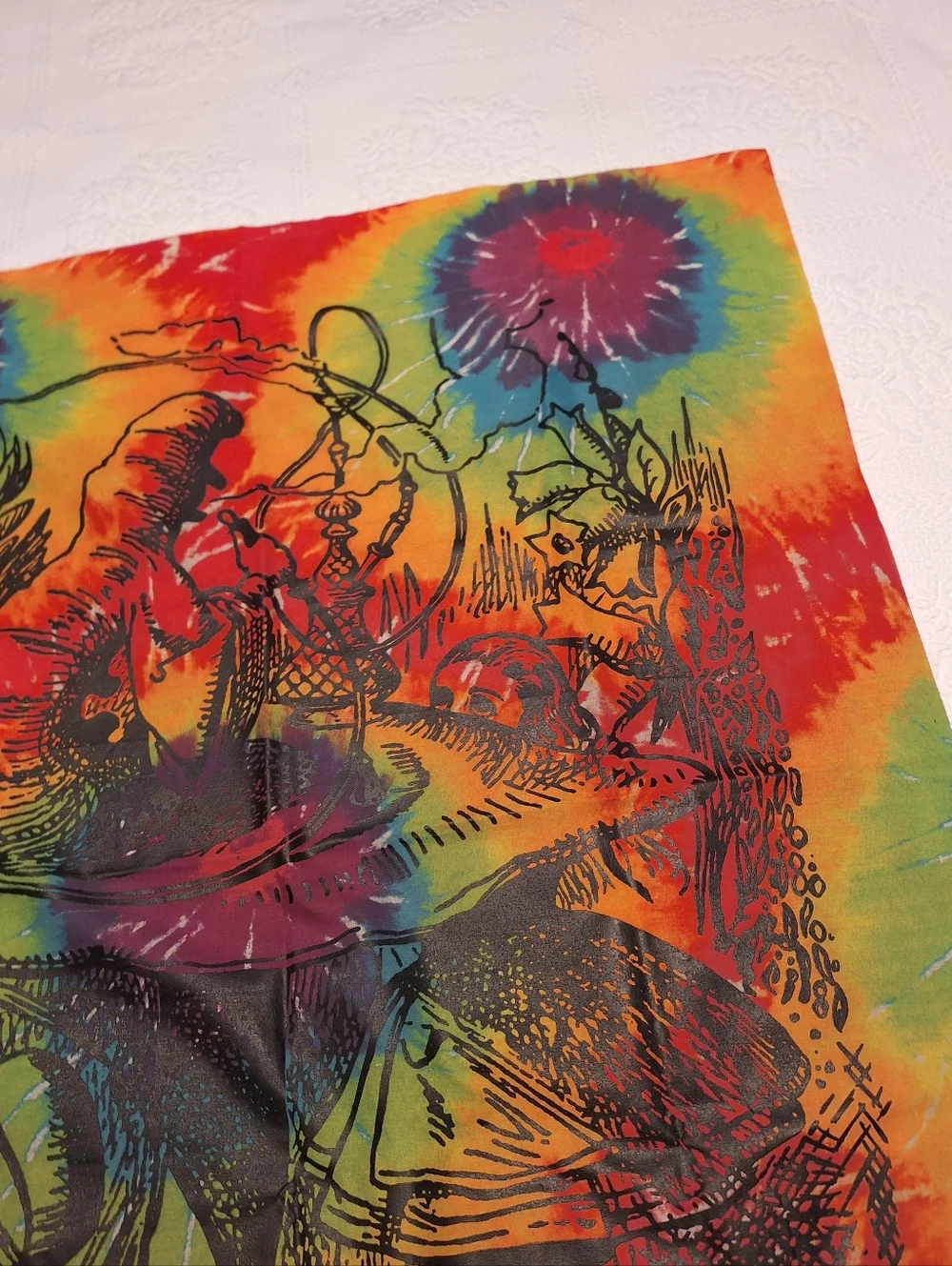 Alice in Wonderland tie-dye tapestry